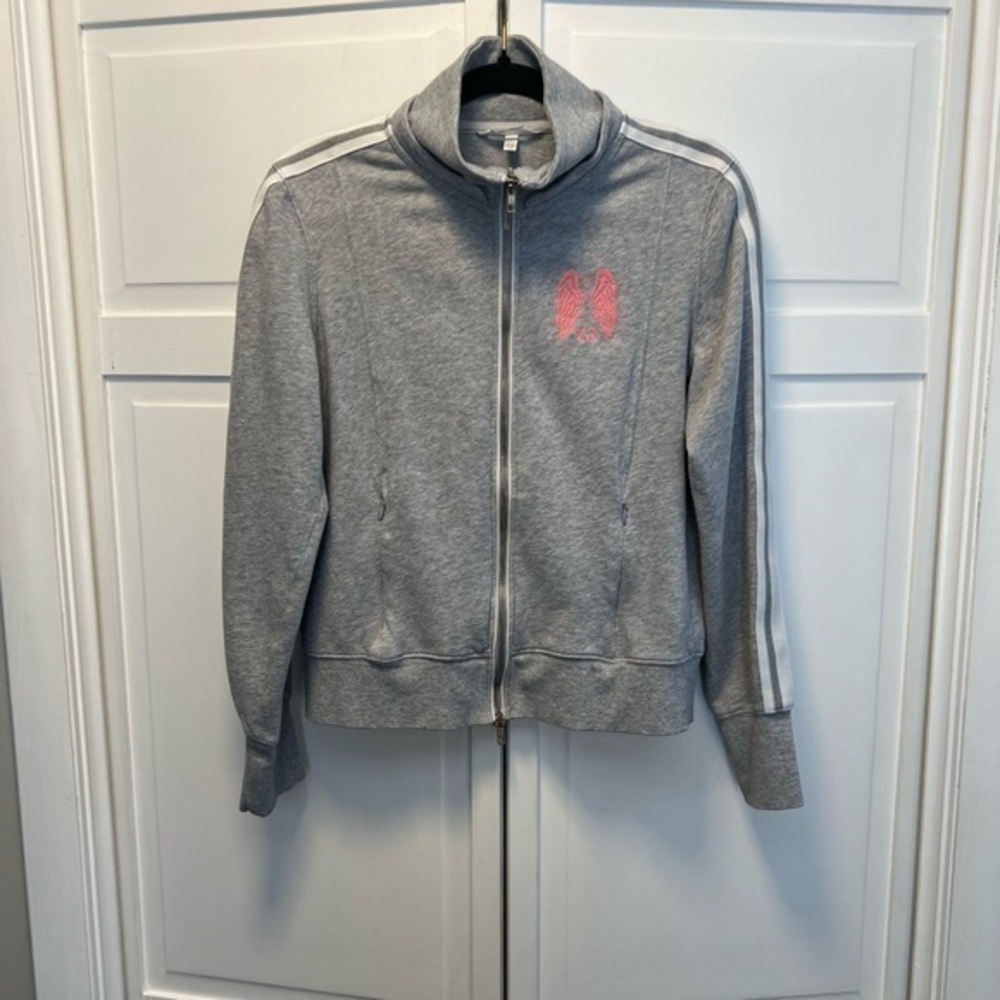 Victoria’s Secret Full Zip Up Sweatshirt Size Women’s Large Color Gray